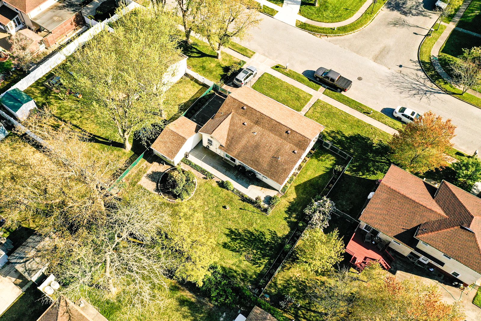 Top-down drone view of the North Cape May NJ lot