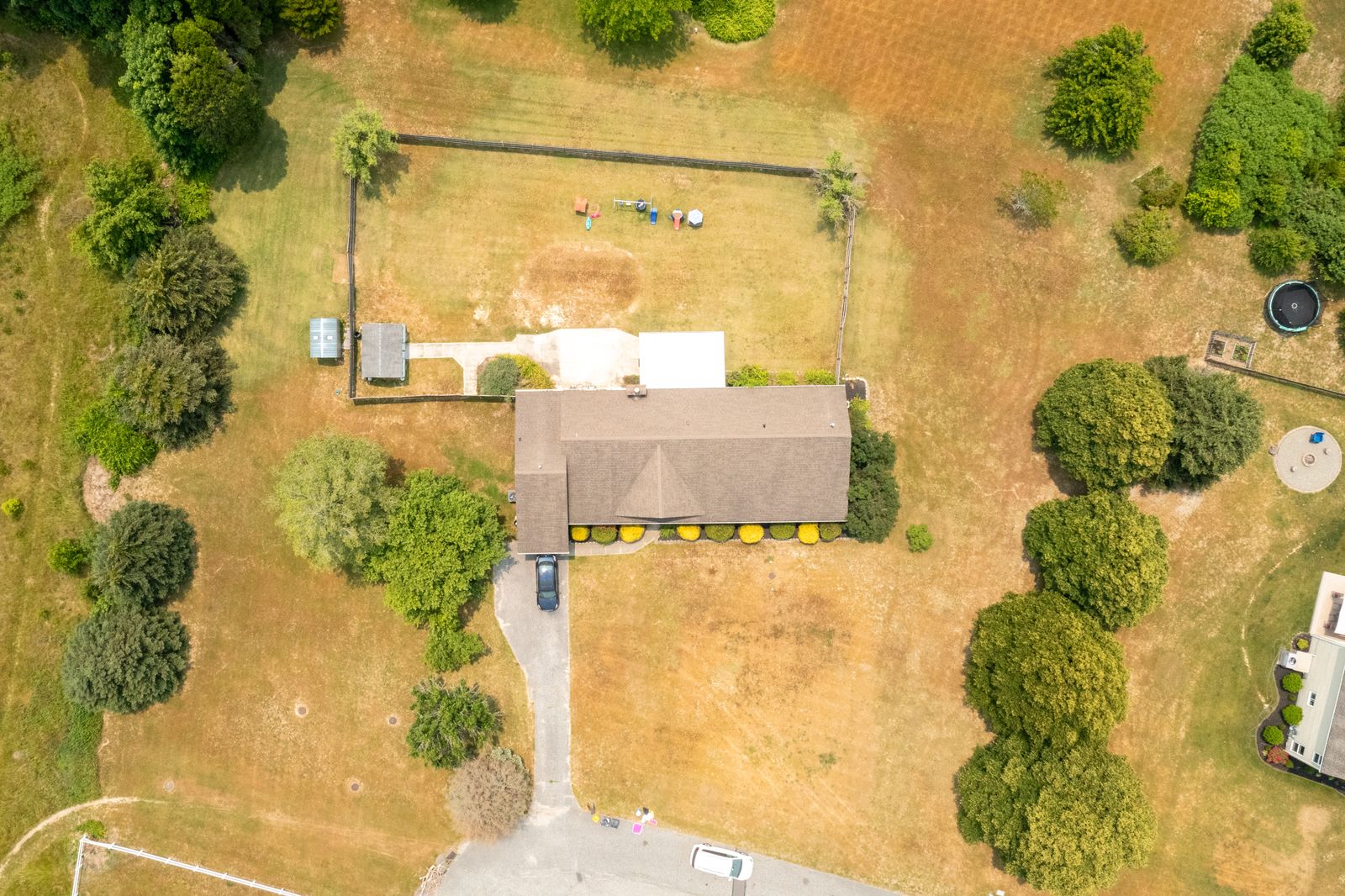 Top-down drone view of the Cape May Court House property