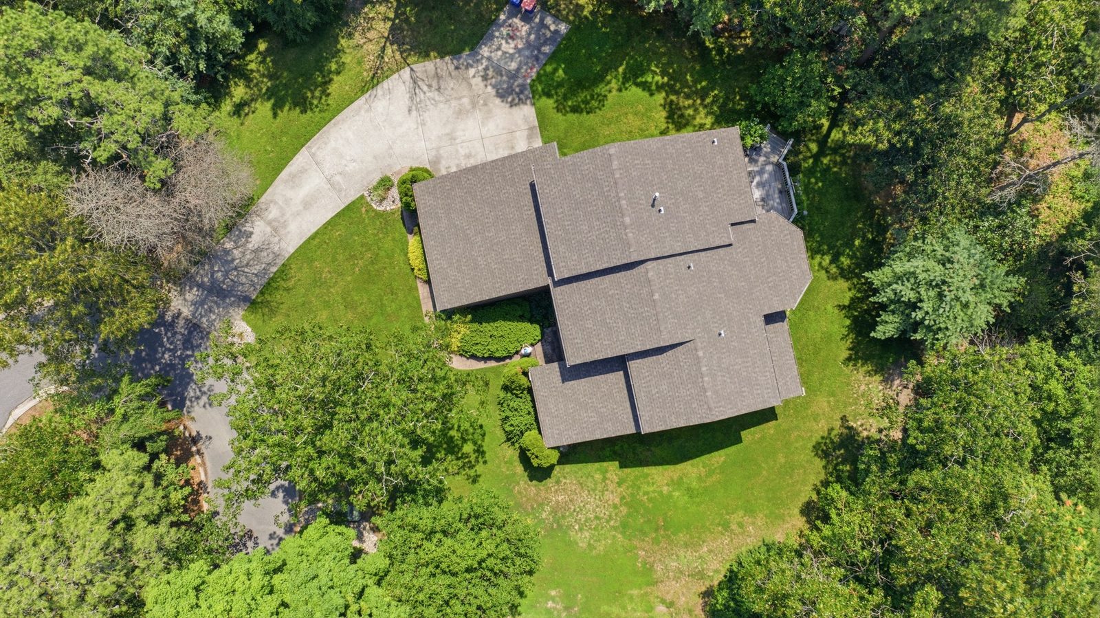 Top-down drone view of the Millville NJ property